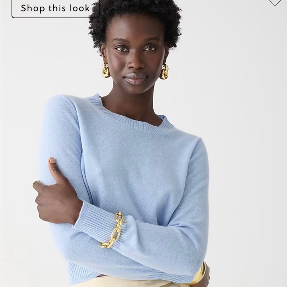 Jcrew cropped cashmere sweater size M